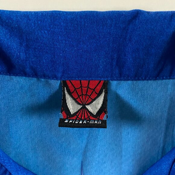 Vintage Y2K Ultimate Spiderman Shirt Mens Medium All Over Print Button Up Marvel - Picture 5 of 9